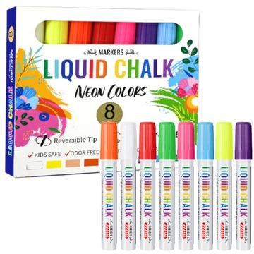 Markery Pisaki kredowe Liquid Chalk Neon Colors 8 Kol.