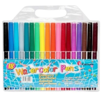 FLAMASTRY 18 kolorów Titanum