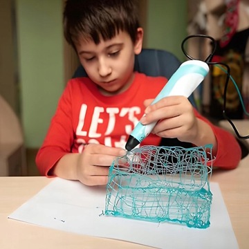 ZESTAW MAGICZNY DŁUGOPIS DRUKARKA 3D PEN + KOLOROWE WKŁADY PLA 59 METRÓW