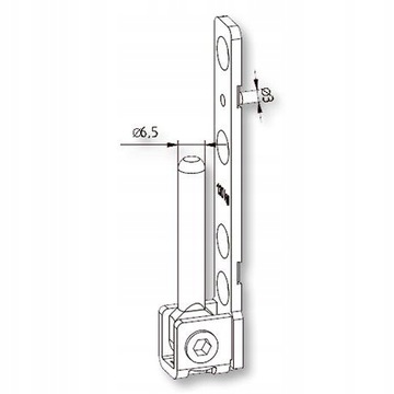 ZAWIAS DOLNY FEWB DO OKNA DRZWI PRAWY LEWY UCHYLNY