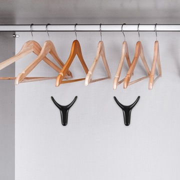 НАСТЕННЫЕ ВЕШАЛКИ В СТИЛЕ КОРОВЬИХ РОГ 2 ШТ. (РАЗМЕР: БОЛЬШОЙ)