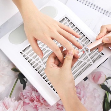 Пылеуловитель для ногтей без мешка 80 Вт, белый