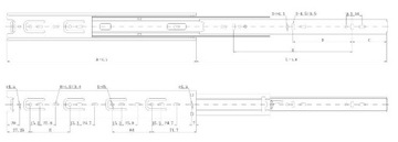 AMIX H45 DB/45 L-300MM ШАРИКОВАЯ НАПРАВЛЯЮЩАЯ