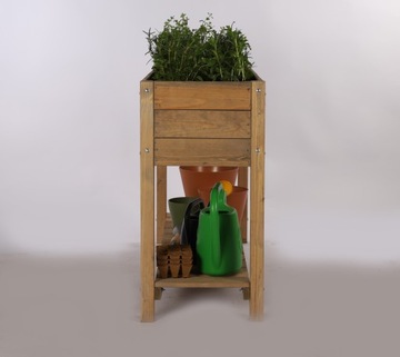 Балконный ящик для трав на ножках, цветочный горшок с полкой 118х40см ЭКО инспект