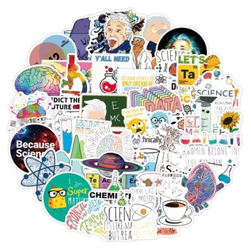 СТИКЕР БОМБА НАКЛЕЙКИ MIX SCIENCE 50 шт.