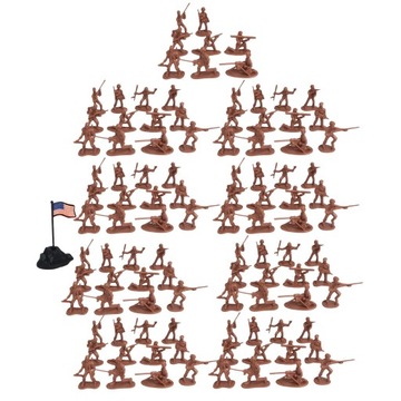 100x Plastikowy zestaw miniaturowych żołnierz