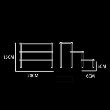 3-х ярусная многофункциональная акриловая полка для парфюмерии и макияжа, игрушка 30х15см Д х В