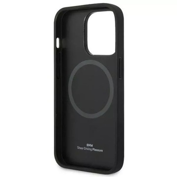Кожаный чехол BMW Hot Stamp MagSafe — iPhone 14 Pro Max (черный)