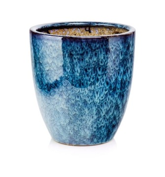 Donica ceramiczna niebieska 30x31 cm