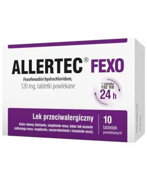 Allertec Fexo 120 mg 10 tabletek powlekanych