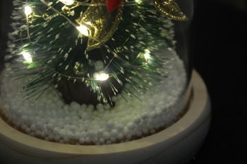 ВЕЧНАЯ РОЖДЕСТВЕНСКАЯ ЕЛКА В СТЕКЛЕ LED КАК РОЗА, САНТА, ЗВЕЗДА, ПОДАРОК, LED