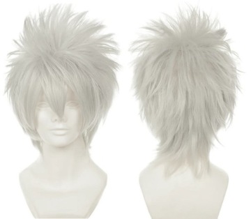 PERUKA WIG COSPLAY WŁOSY BLOND ANIME HATAKE KAKASHI NARUTO