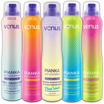 Venus pianka do golenia ZESTAW 5x200ml