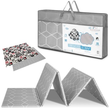 BOCIOLAND MATA PIANKOWA EDUKACYJNA 2-stronna miękka składana 200x150 0+
