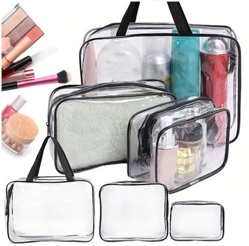 KOSMETYCZKA podróżna przezroczysta kuferek organizer torba na kosmetyki X3