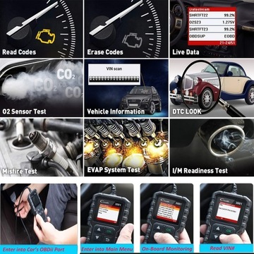 LAUNCH Creader 3001 skaner obd2, 3001, tryb czytnika kodów usterek silnika