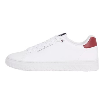 TOMMY HILFIGER BUTY MĘSKIE COURT THICK CUPSOLE LEATHER BIAŁE r.43