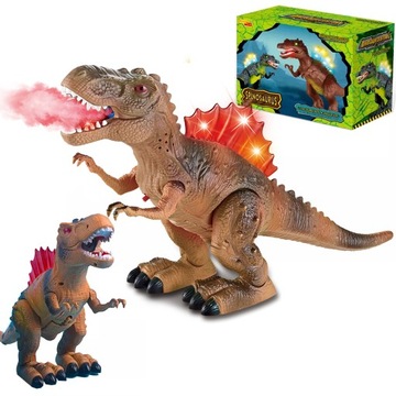 DINOZAUR T-REX ŚWIECI CHODZI RYCZY ZIEJE DUŻY XXL