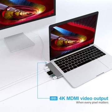 Адаптер HUB 7in1 USB-C HDMI PD SD для Macbook Air PRO