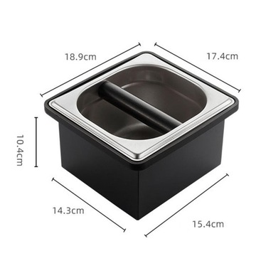 Pudełko na kawę ze stali nierdzewnej o dużej pojemności S 18,9 x 17,4 x 10,4 cm