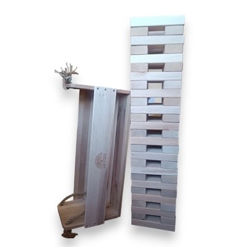 Игра Jenga XXL, 54 штуки, 58 см, подарочный фирменный гаджет с гравировкой вашего логотипа, блоки XL