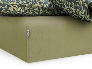 BAWEŁNIANE PRZEŚCIERADŁO Z GUMKĄ 160x200x30CM KHAKI | RÓŻNE KOLORY | MUMLA