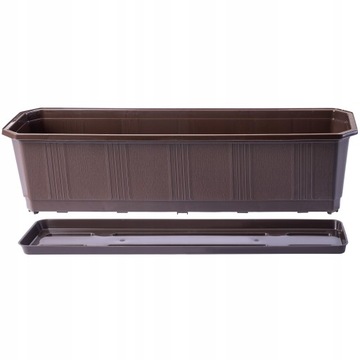 БАЛКОННЫЙ ЦВЕТОЧНЫЙ ВАЗ + ПОДСТАВКА 60СМ, КОРИЧНЕВЫЙ