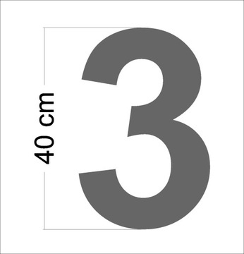 Cyfra 40cm Antracyt numer domu litera ALU dibond