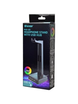 Подставка для наушников, светодиодная подсветка RGB, USB-концентратор