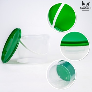 Ведро 3л, пластиковый пищевой контейнер.