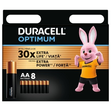 BATERIE ALKALICZNE DURACELL OPTIMUM LR6 R6 AA x8