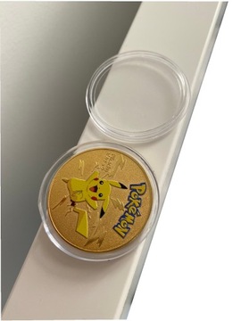 Золотая коллекционная монета POKEMON GO PIKACHU