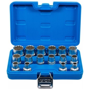 Sada 16 dvanáctihranných nástavců 8-24 mm, pohon 12,5 mm (1/2"), Bgs 2226