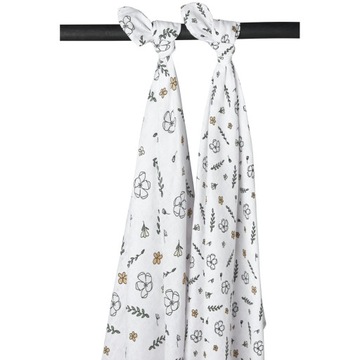 Meyco Baby Floral otulacz - 2-pak - biologiczny - muslinowy - multicolour -