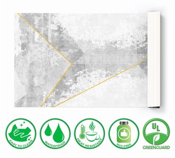 mata ochronna na biurko do biura beton złoto 120cm