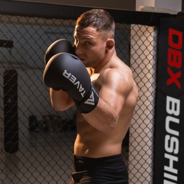 БОКСЕРСКИЕ ПЕРЧАТКИ СПАРИНГ ТРЕНИРОВОЧНЫЕ БОКСЕРСКИЕ МАТОВЫЕ ЧЕРНЫЕ TAVER 14 унций