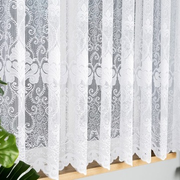 ZASŁONA FIRANA GOTOWA ŻAKARDOWA NA TAŚMIE BEZ PRASOWANIA 400x140