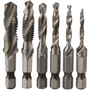СВЕРЛА HSS РЕЗЬБОВЫЕ M3 - M10 6 ЭЛЕМЕНТОВ.