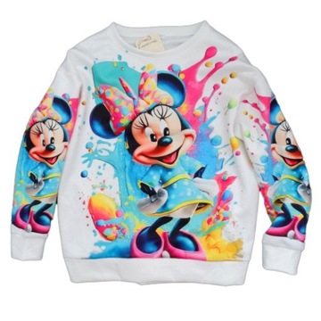 Bluza DISNEY Myszka Miki MINNIE ombre farba zamsz