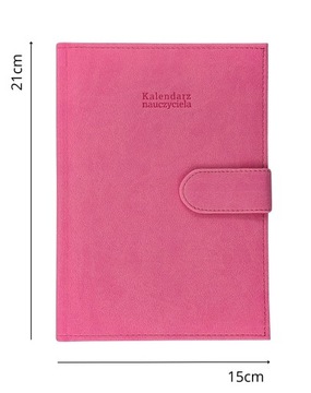 Kalendarz dla NAUCZYCIELA 2025/2026 dzienny różowy na magnes