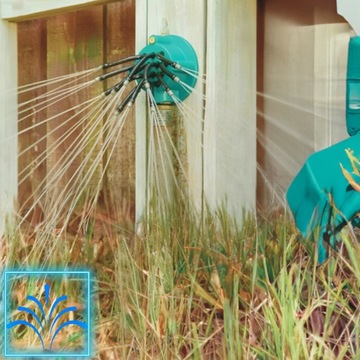 ИМПУЛЬСНЫЙ ВРАЩАЮЩИЙСЯ НА 360° САДОВЫЙ ДОЖДЕВАТЕЛЬ ДЛЯ ПОЛИВА ТРАВЫ 12 ФОРСУНКОВ