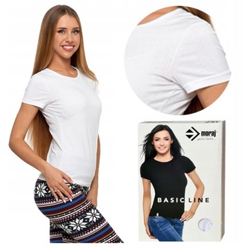 Podkoszulek Damski Biały Bawełniany Moraj 2XL