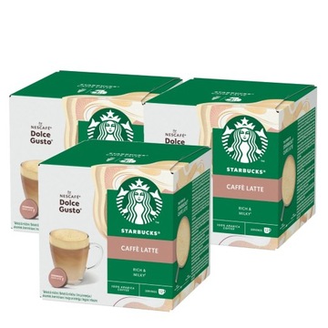 Kapsułki do Dolce Gusto Starbucks Caffe Latte 3x12