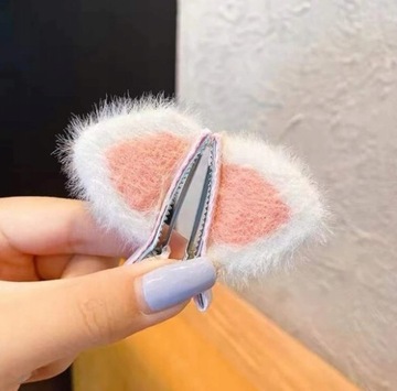 Заколки для волос Cat Ears Pink WHITE, 2 шт.