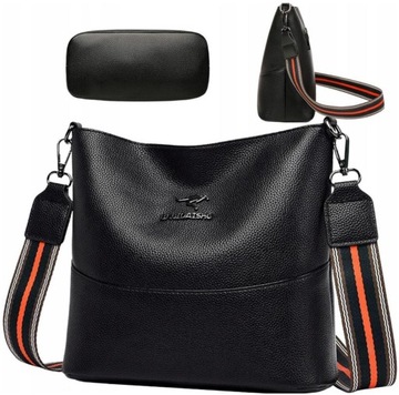 Torebka listonoszka skórzana na ramię kopertówka Damska Kangurek Kuferek