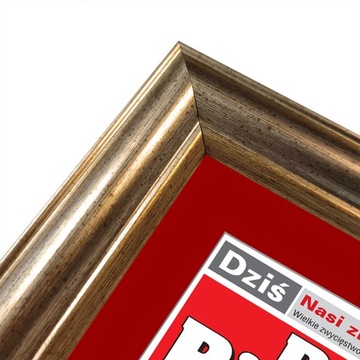 okładka z Twoim zdjęciem i tekstem w złotej ramie A3 + passe-partout