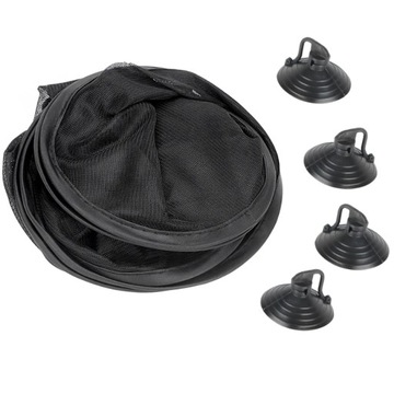 СОЛНЦЕЗАНИЧНЫЕ ШТОРЫ ДЛЯ ОКОН, ЧЕРНЫЕ ШТОРЫ, ЖАЛЮЗИ, ПРИСОСКА, 2 ШТ.