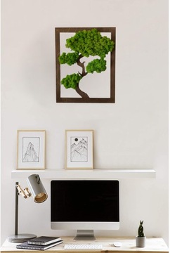 ПОДАРОЧНОЕ деревце ЖИЗНИ ДЕРЕВО СЧАСТЬЯ ЖИВАЯ КАРТИНА мох мох БОНСАЙ