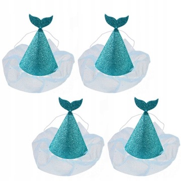 4pcs Tail Party Hats Kids Birthday Party Hats Fest