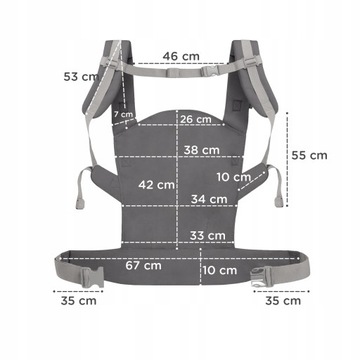 KINDERKRAFT переноска до 20 кг NINO CONFETTI GREY